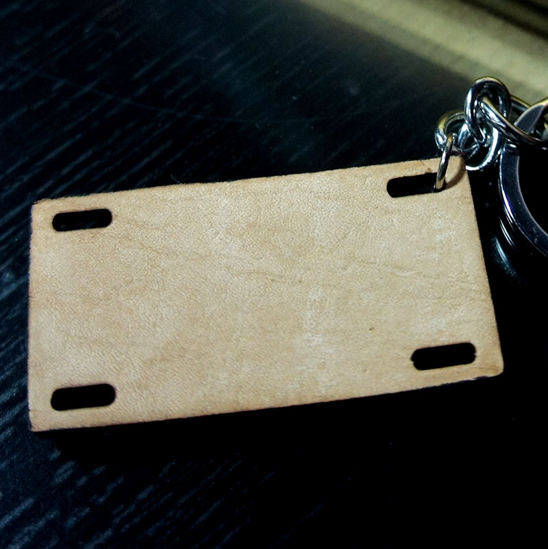 皮革、原木車牌鑰匙圈